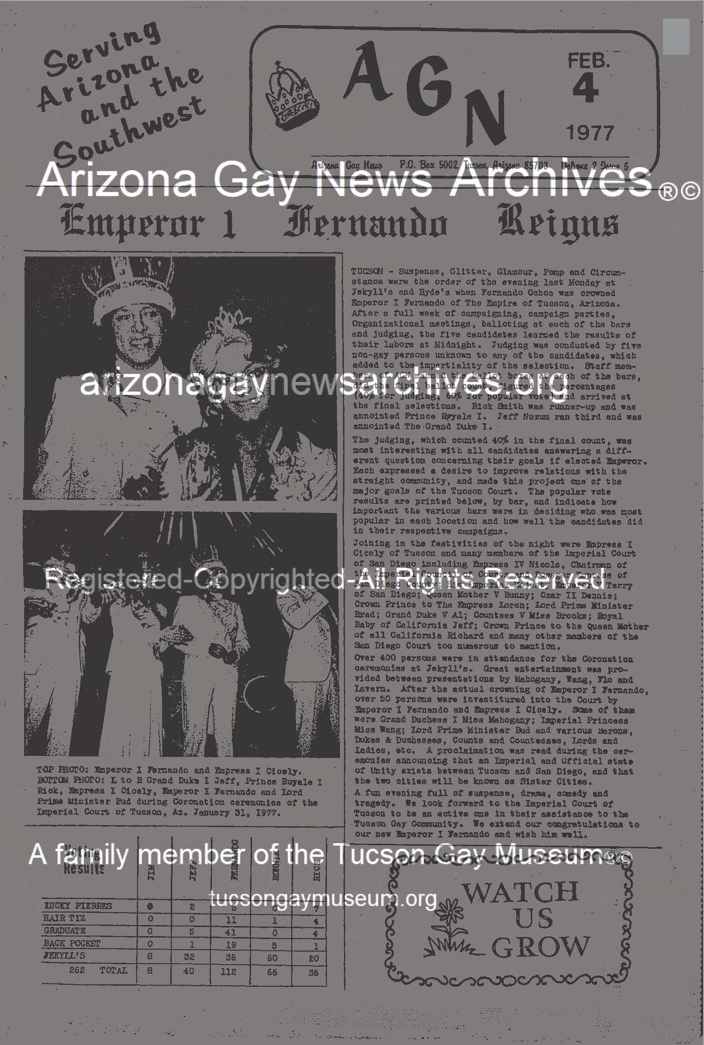 Arizona Gay News 1977 Issue Copyrighted Photo  